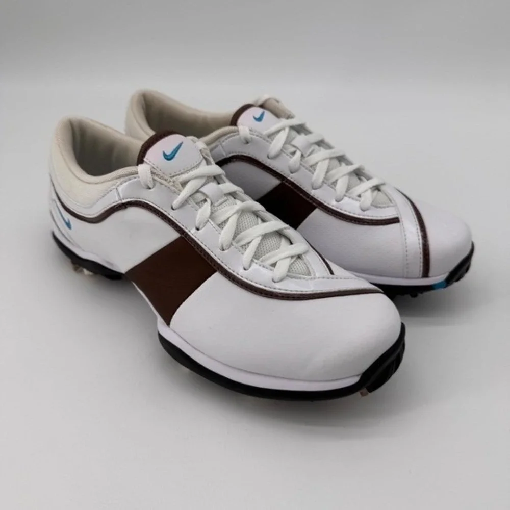 Nike Women's Golf Shoes White‎ Channel Traction Cleats 7 2008 Preppy